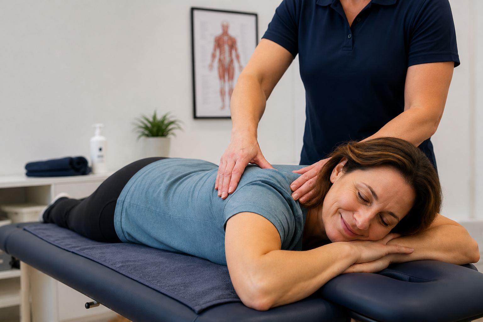 Therapist helping a patient with personalised treatment